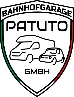 Hauptlogo, Quittungen (s/w), Klebeetiketten (s/w), Intern (Toolbar), Intern (Auswahlbox), Login Bahnhofgarage Patuto